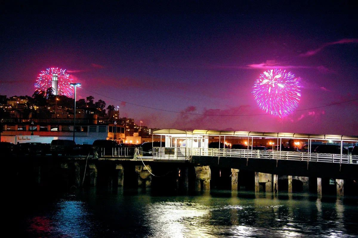 Fireworks in San Francisco Fisherman’s Wharf